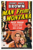 Man From Montana Left From Top: Johnny Mack Brown Bottom L-R: Johnny Mack Brown Jeanne Kelly Right: Fuzzy Knight On Poster Art 1941. Movie Poster Masterprint - Item # VAREVCMCDMAFREC079H