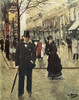 Beraud Jean. On The Boulevard. 1895. Modernism. Oil On Canvas. France. Paris. Mus??e Carnavalet. ?? Aisa/Everett Collection Poster Print - Item # VAREVCFINA049AH201H