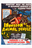 Invasion Of The Animal People Us 1962 Reissue Poster Art 1959; Double Bill: Terror Of The Bloodhunters 1962 Movie Poster Masterprint - Item # VAREVCMCDINOFEC093H