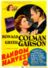 Random Harvest From Left: Greer Garson Ronald Colman On Midget Window Card 1942. Movie Poster Masterprint - Item # VAREVCMCDRAHAEC012H