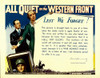 All Quiet On The Western Front Bottom: Lew Ayres 1930. Movie Poster Masterprint - Item # VAREVCMCDALQUEC020H