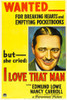 I Love That Man Edmund Lowe 1933. Movie Poster Masterprint - Item # VAREVCMCDIILOEC012H