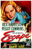 Escape British Poster Rex Harrison Peggy Cummins 1948. ?? 20Th Century Fox Tm & Copyright/Courtesy Everett Collection Movie Poster Masterprint - Item # VAREVCMCDESCAFE002H