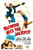 Blondie Hits The Jackpot Us Poster Bottom From Left: Marjorie Ann Mutchie Penny Singleton Arthur Lake Larry Simms Daisy 1949 Movie Poster Masterprint - Item # VAREVCMCDBLHIEC003H