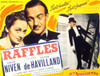 Raffles Olivia De Havilland David Niven 1939 Movie Poster Masterprint - Item # VAREVCMSDRAFFEC003H
