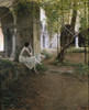 Casas I Carbo Ram?_n. Figure And Cloister. Ca. 1923. Modernism. Oil On Canvas. Private Collection. ?? Aisa/Everett Collection Poster Print - Item # VAREVCFINA047AH198H