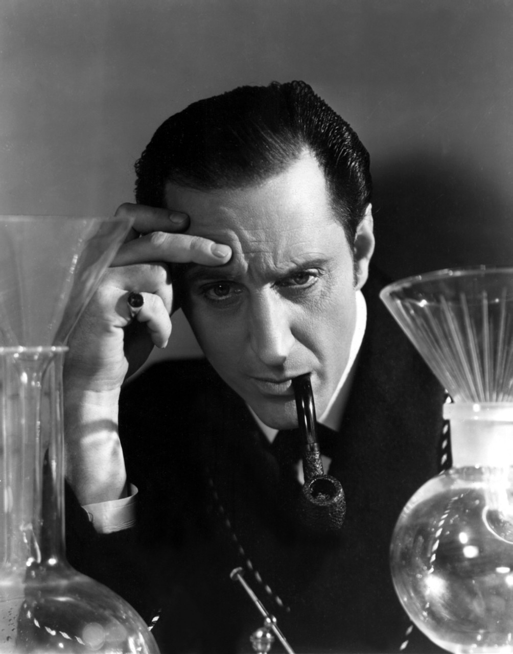 The Hound Of The Baskervilles Basil Rathbone 1939 Deep In Thought As Sherlock Holmes Tm And Copyright 20Th Century Fox Film Corp. All Rights Reserved