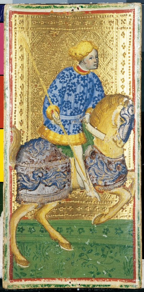 Bembo Bonifacio The Knight Of Spades Tarot Cards 15Th Century