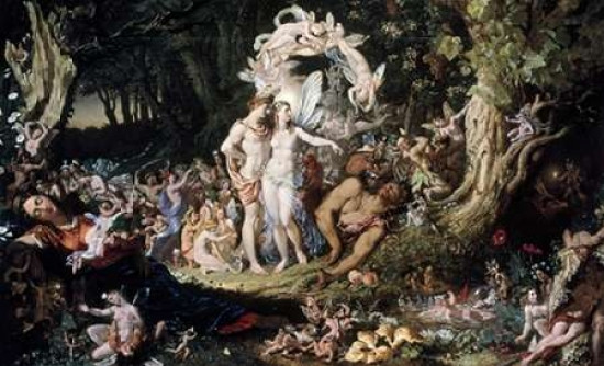 Oberon and Titania: Midsummer Nights Dream Poster Print by Joseph