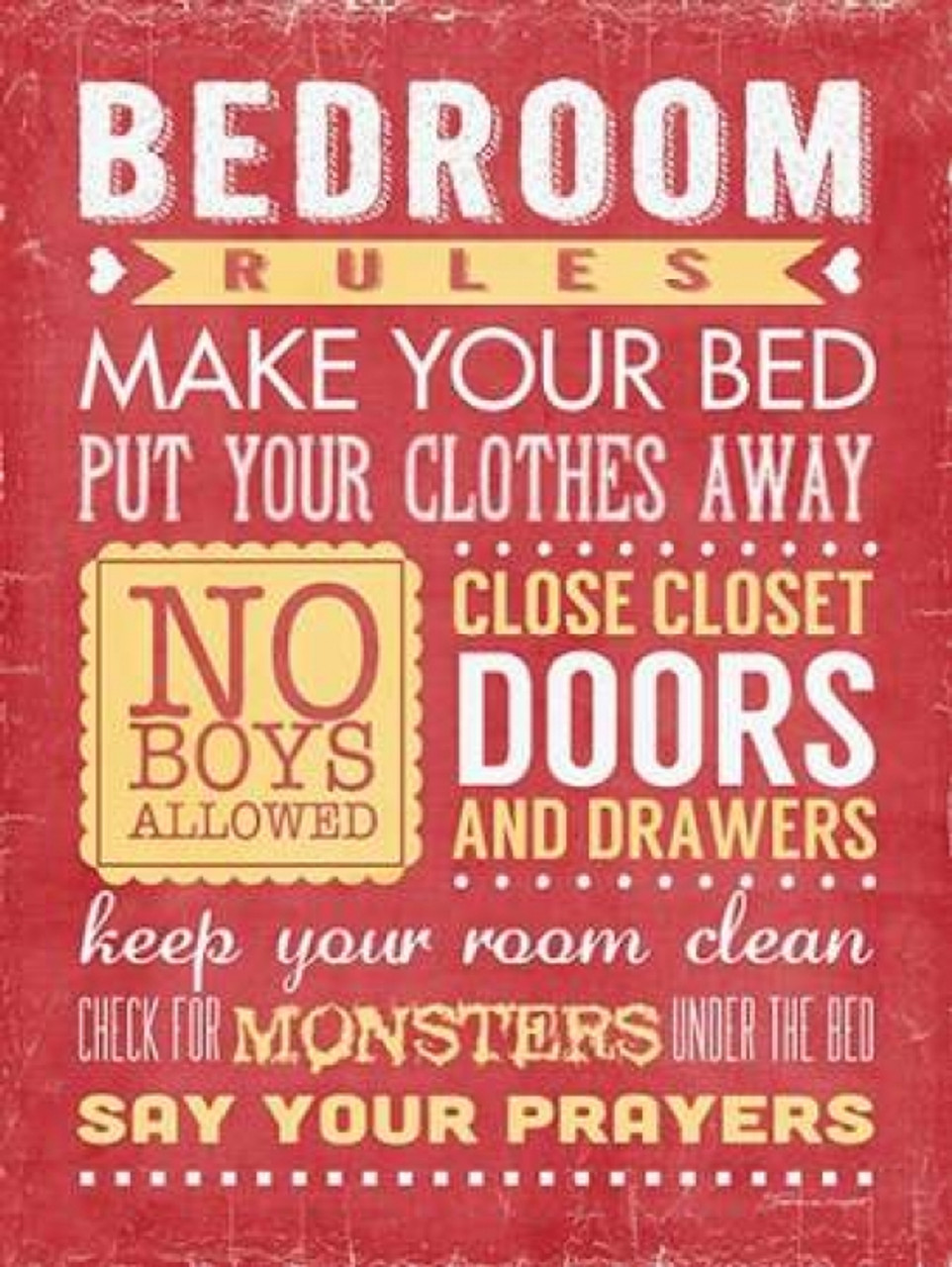 Bedroom rules