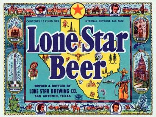 Lone Star Beer Poster Print by Vintage Booze Labels Item