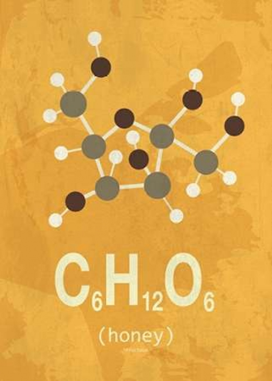 Molecule Honey Poster Print by TypeLike - Item