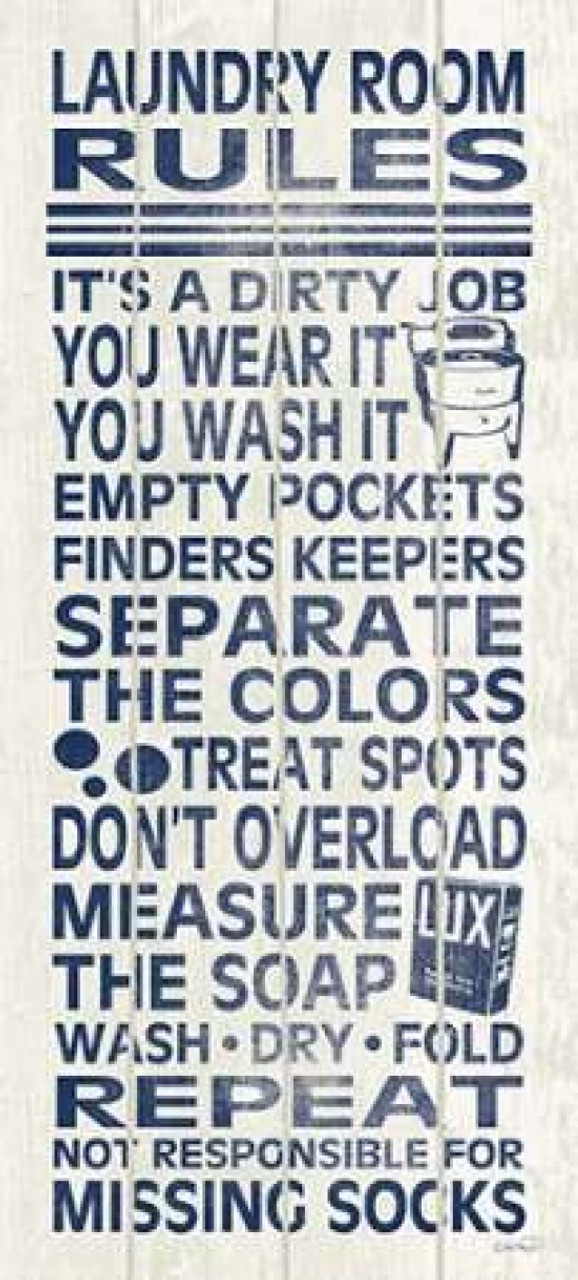 Laundry Room Rules Poster Print By N Harbick Item Varpdxhrb304