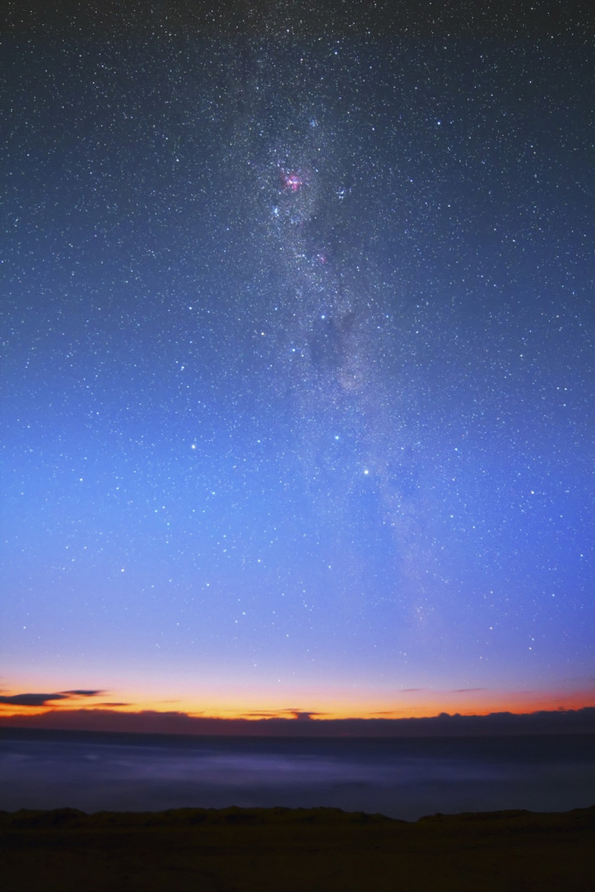 The Eta Carina nebula and the Milky Way visible at dawn with the naked eye,  Miramar, Argentina Poster Print - Item # VARPSTARG100090S