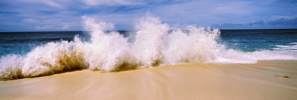 Breaking waves on the beach, Oahu, Hawaii, USA Poster Print - Item ...
