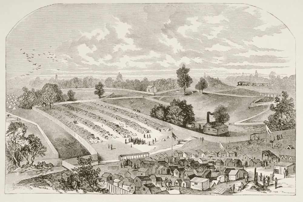 Andersonville Prison, Officially Known As Camp Sumter, Where Union