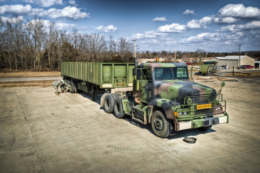 Two 88M AIT students at Fort Leonard Wood, Missouri, conducting checks on a  M872A4 Trailer Poster Print - Item # VARPSTSTK106559M