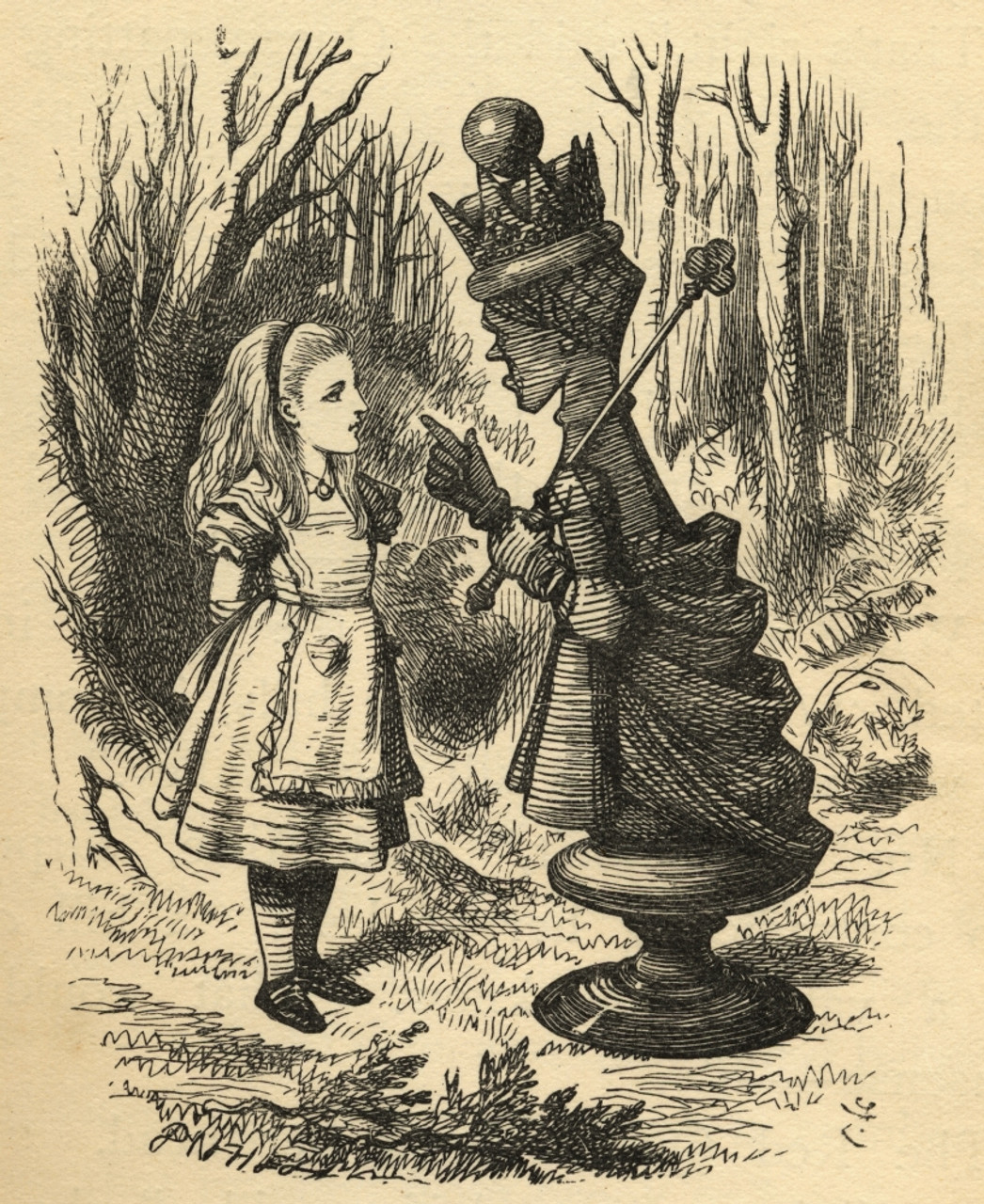 alice in wonderland red queen illustration