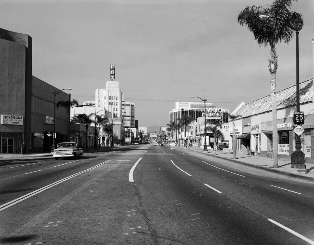 1960s Street Scene West Wilshire Blvd Los Angeles, California Usa Poster  Print By Vintage Collection (22 X 28) - Item # PPI176736LARGE