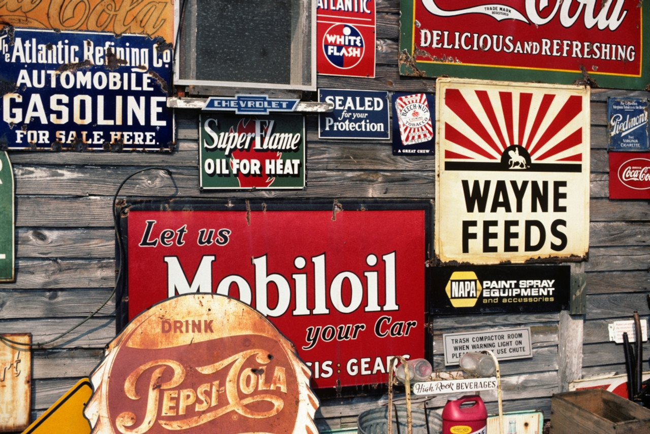 vintage retail signs