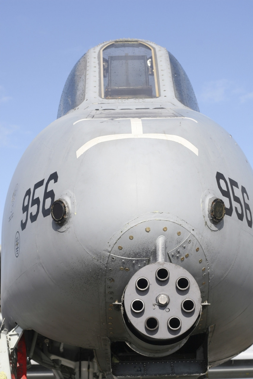 Gau 8 Avenger Gun On The Front Of An A 10 Thunderbolt Of Usafe S 81st Fighter Squadron Geilenkirchen Airfield Germany Poster Print Item Varpsttzgm Posterazzi