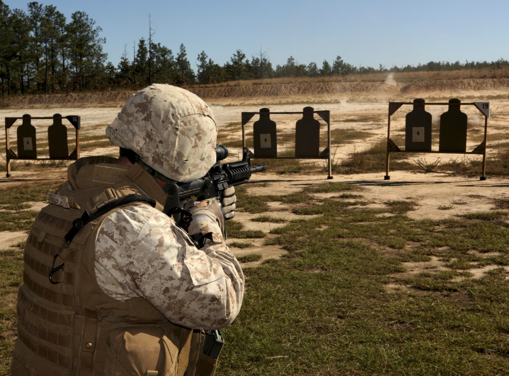 October 22, 2010 - A military policeman participates in the rifle ...