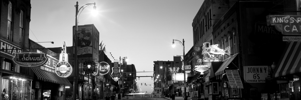 Buildings In A City At Dusk Beale Street Memphis Tennessee Usa Poster Print 8 X 10 Item Minppi1725 Posterazzi