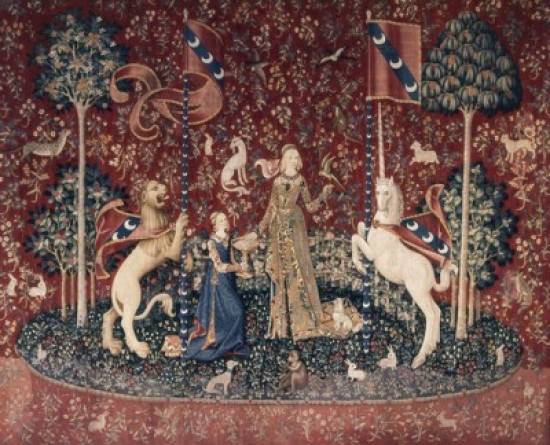 Lady and the Unicorn -Sense of Taste 15th Century Tapestry Musee