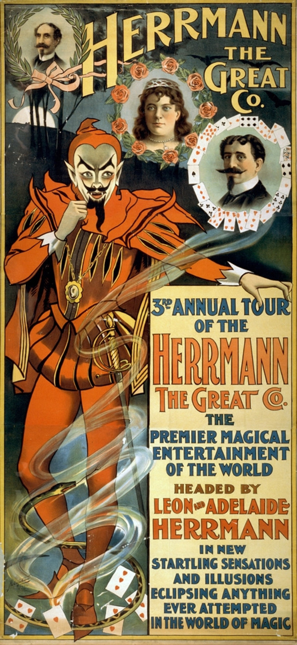 Leon and Adelaide Herrmann, French Magicians Poster Print by Science Source  - Item # VARSCIJB0545