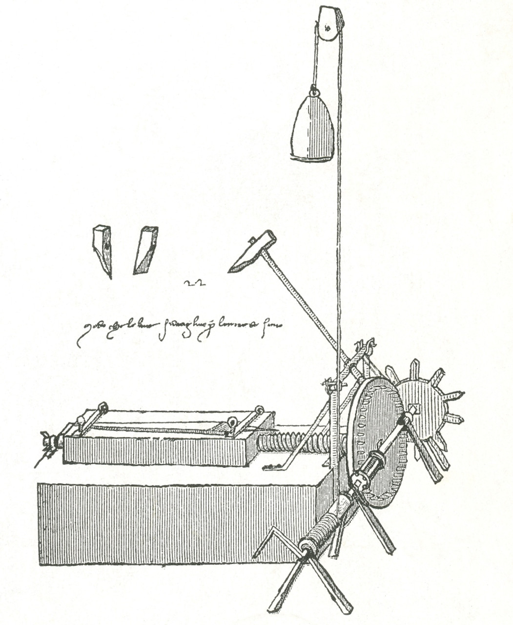 Schematic diagram of cutting and chopping machine.