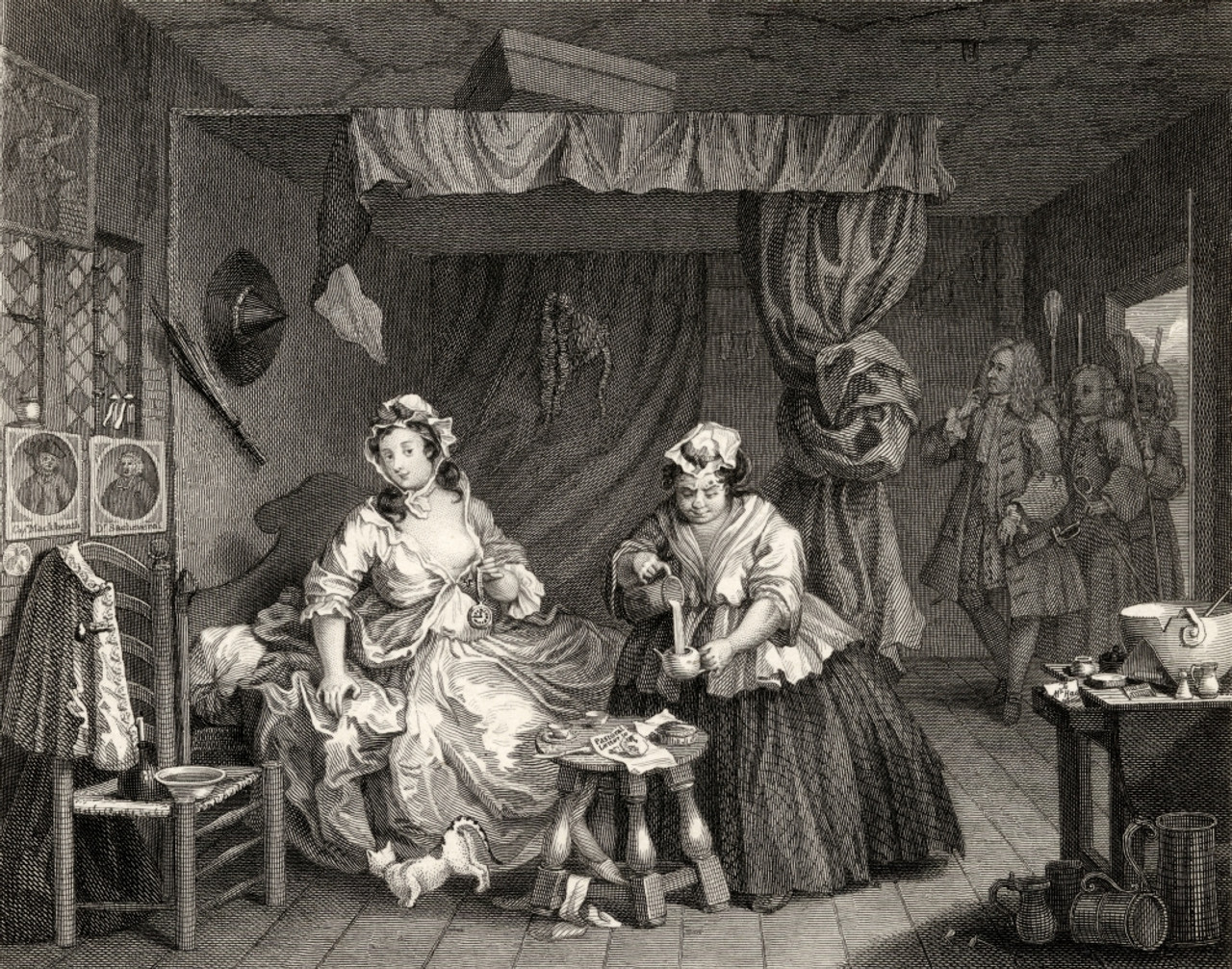 The Harlots Progress Apprehended By A Magistrate From The Original Picture  By Hogarth From The Works Of Hogarth Published London 1833 PosterPrint - ...