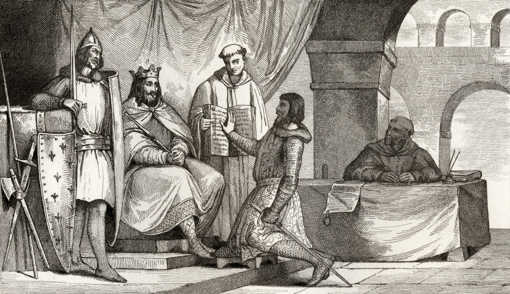 Louis Ii The Stammerer 848 To 879 Receives An Oath Of Allegiance From A ...