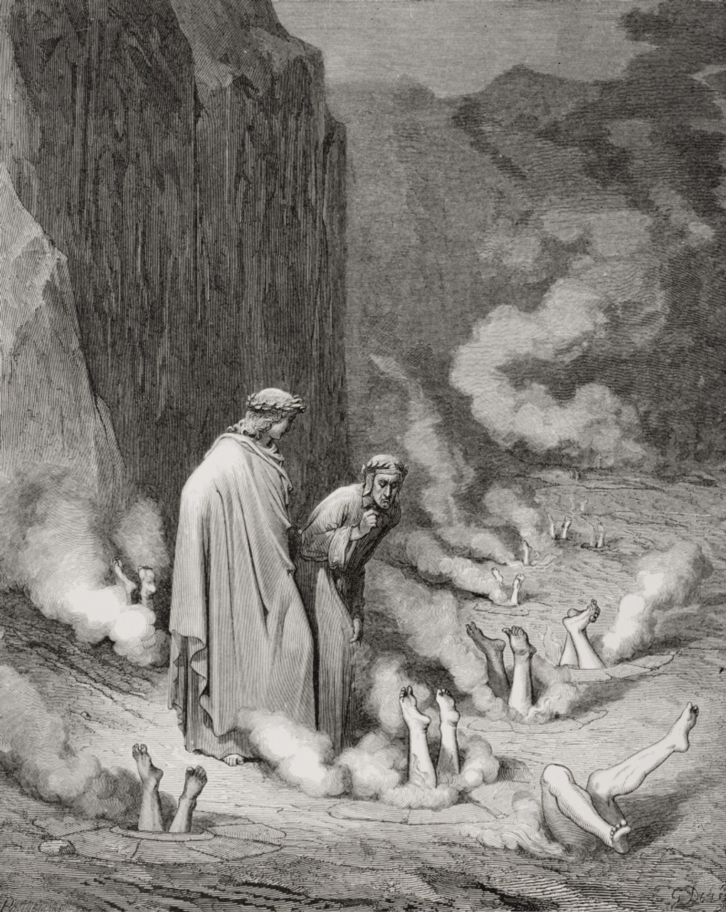 Dantes Inferno Dante Alighieri 1885 Illustrated -  in 2023