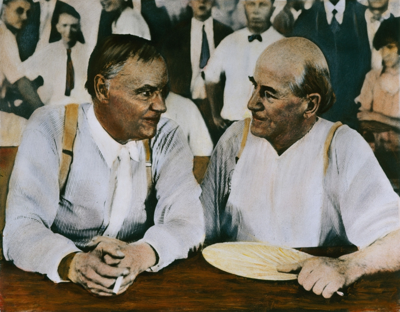 Scopes Trial, 1925. /Nclarence Darrow (Left) And William Jennings Bryan