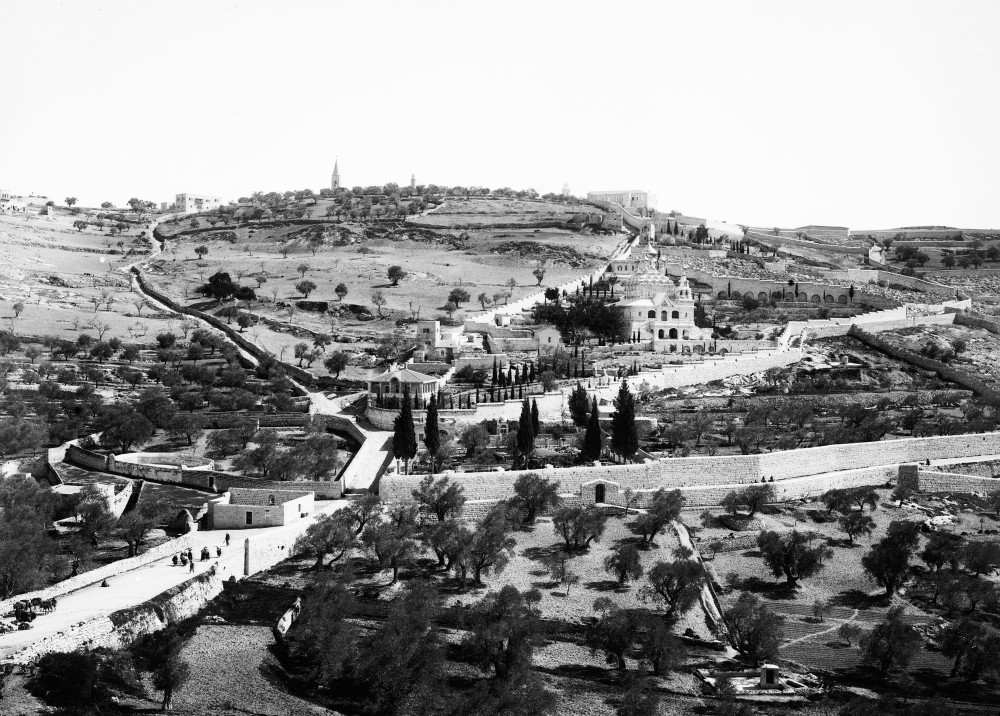 Mount Of Olives. /Naerial View Of The Garden Of Gethsemane And The