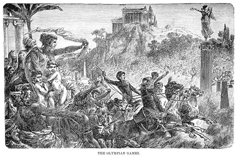 Ancient Olympic Games. /Nan Artist'S Reconstruction Of The ...