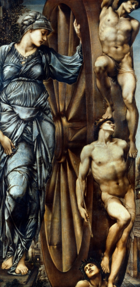 Burne-Jones: Fortune. /N'The Wheel Of Fortune.' Oil On Canvas