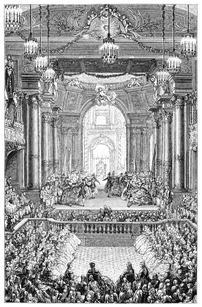Versailles, France. /Na Theatrical Performance At Versailles