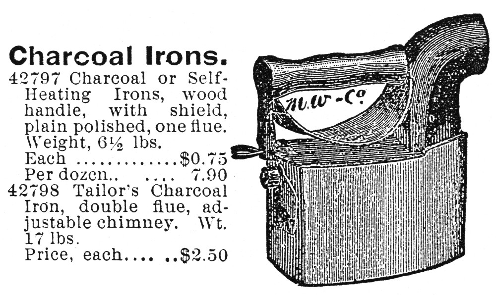 Charcoal Iron, 1895. /Na Charcoal Iron. Engraving From An American