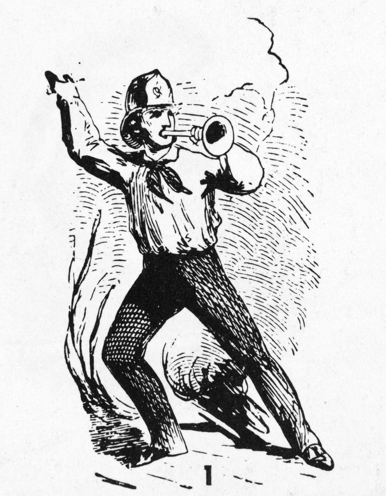 fire man drawing poster