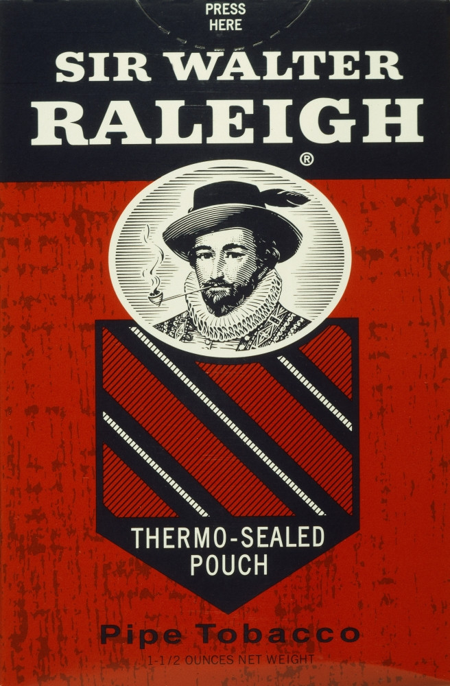 who brought tobacco to england Sir Walter Raleigh /N(1552-1618). English Adventurer, Courtier, And Writer.  Raleigh, Who Introduced Tobacco Into England, Commemorated As An American