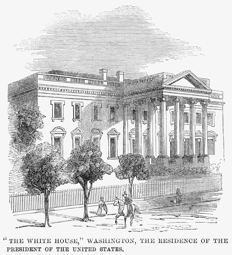 White House, 1860. /Nnorth Front Of The White House On