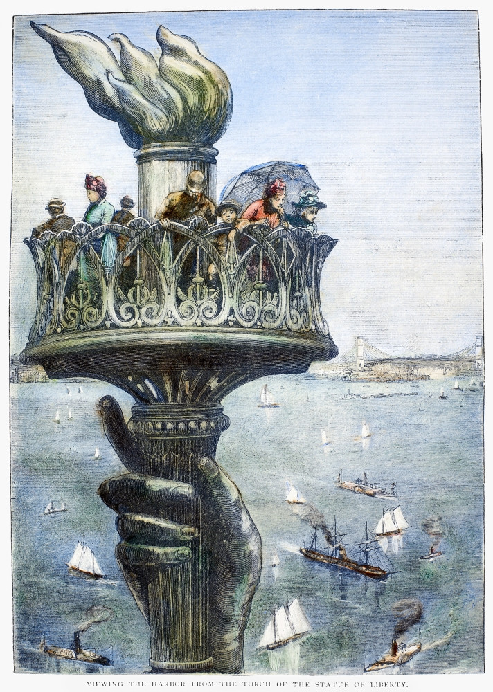 Statue Of Liberty: Torch. /Nwood Engraving, American, Late 19Th