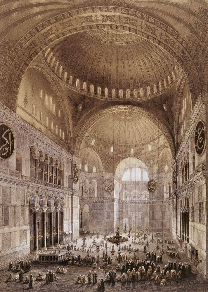 Turkey: Hagia Sophia, 1852. /Nview Of The Nave Of Hagia Sophia