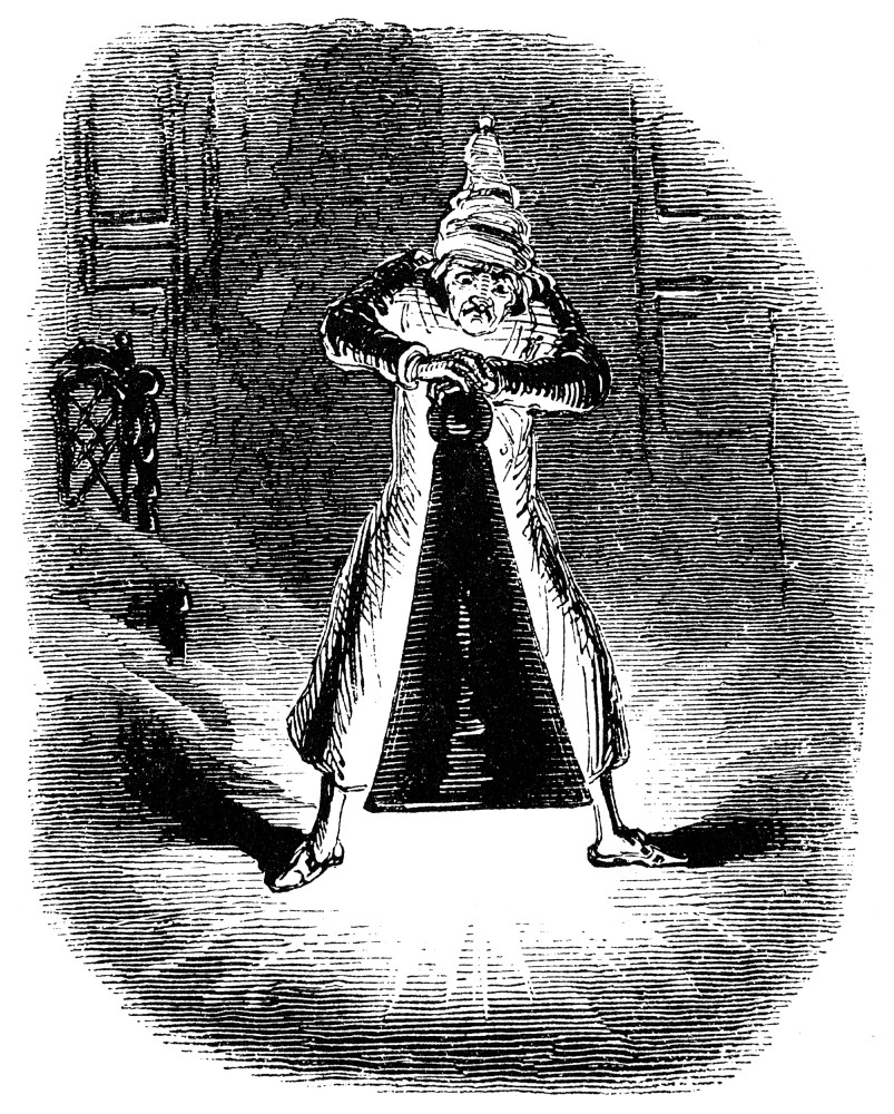 Dickens: Christmas Carol. /N'Scrooge Extinguishes The First Of The