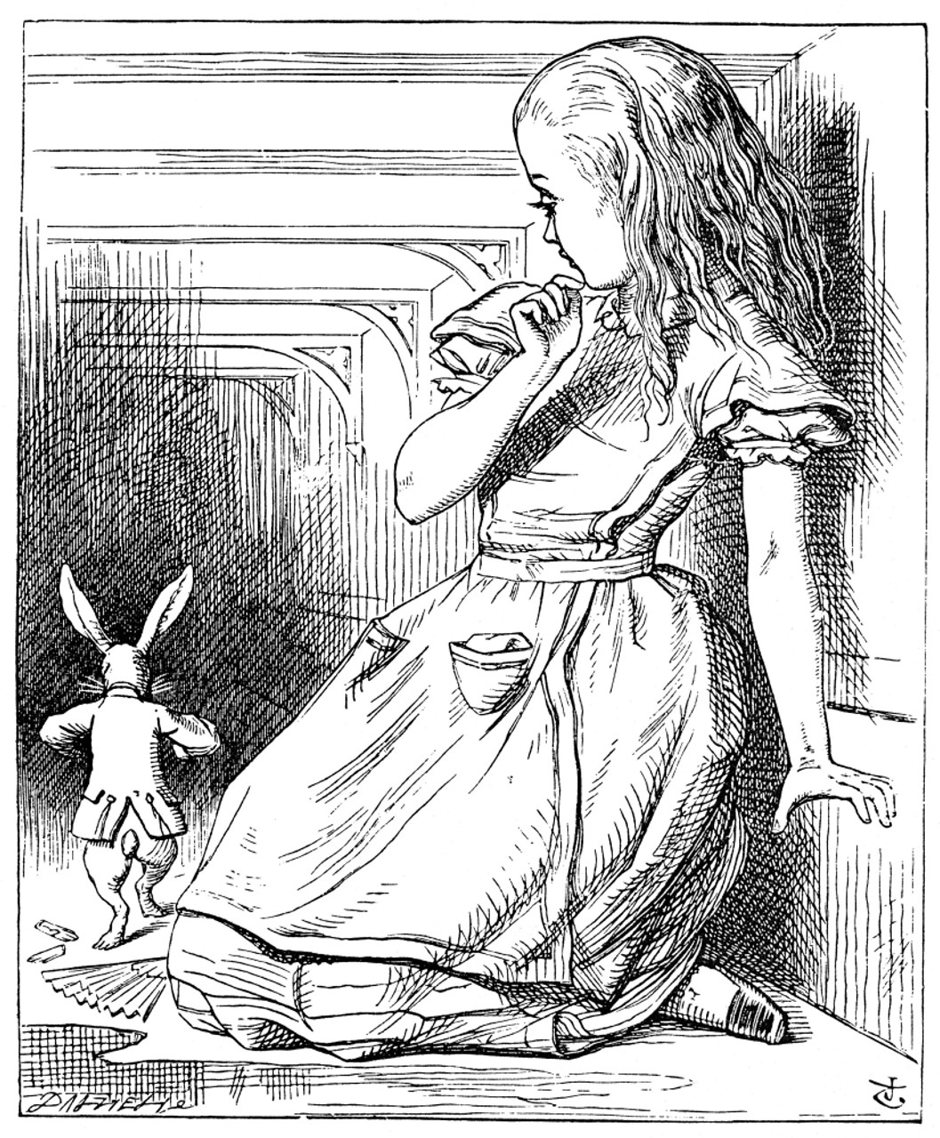 Alice In Wonderland, 1865. /Nalice And The White Rabbit. Illustration ...