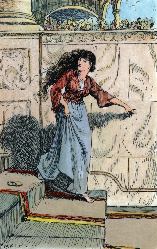 Perrault: Cinderella, 1891. /N'Cinderella'S Flight.' Pen-And-Ink ...