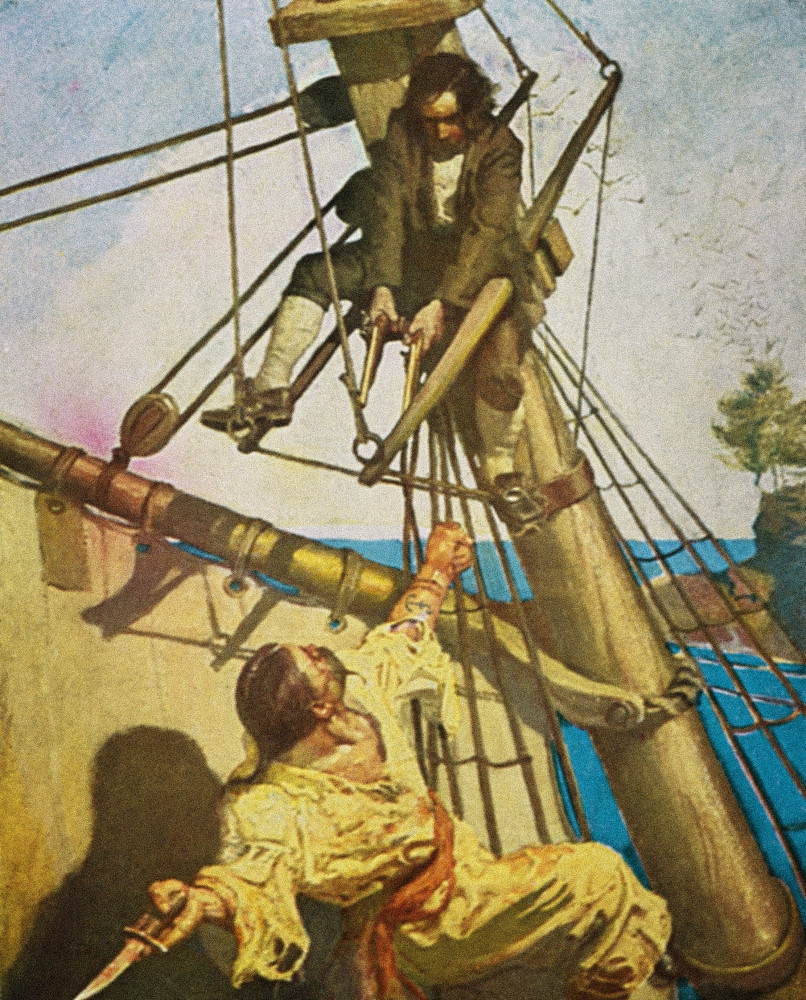 Treasure Island, 1911. /Nisrael Hands. Illustration, 1911, By N.C.