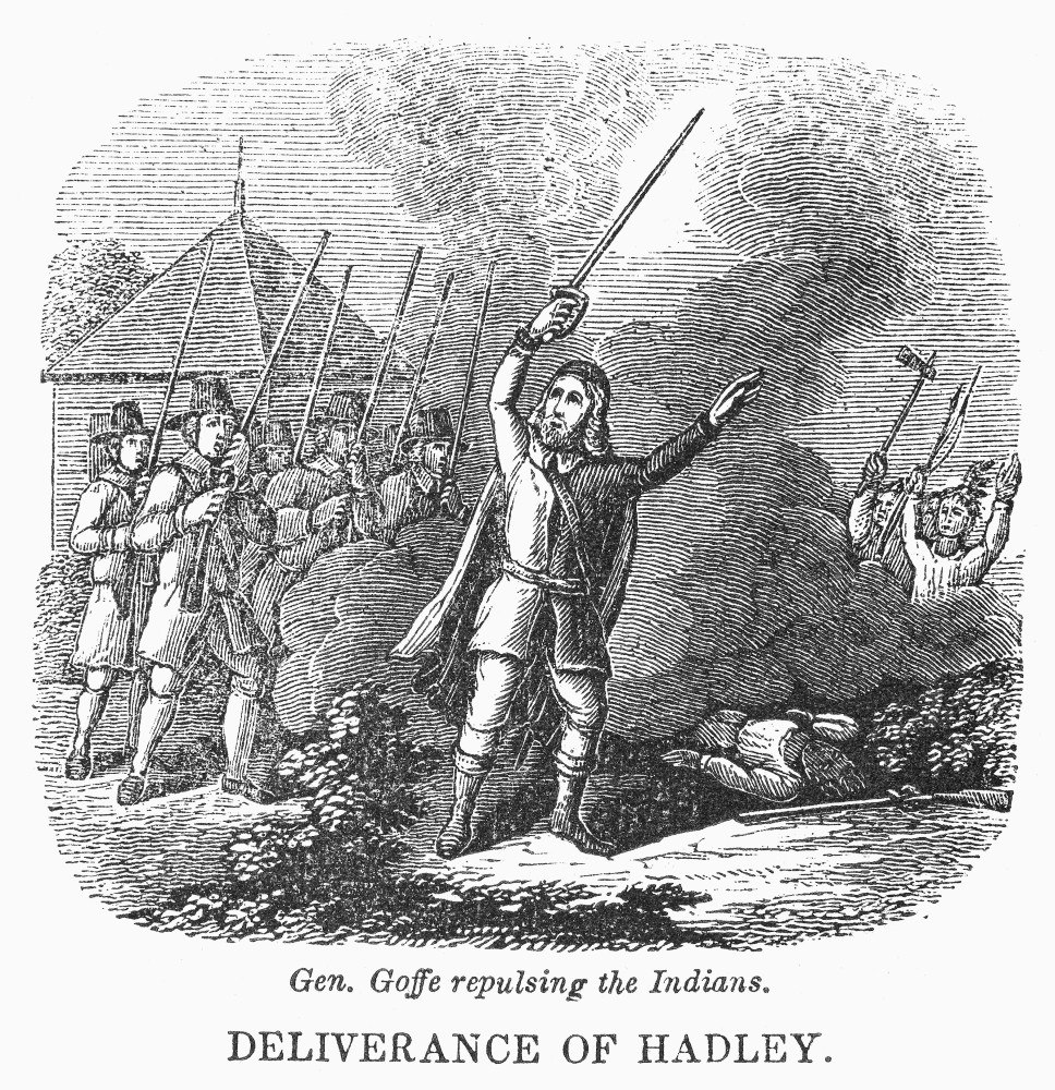 King Philip'S War, 1675. /Ngeneral Goffe Repelling A Native