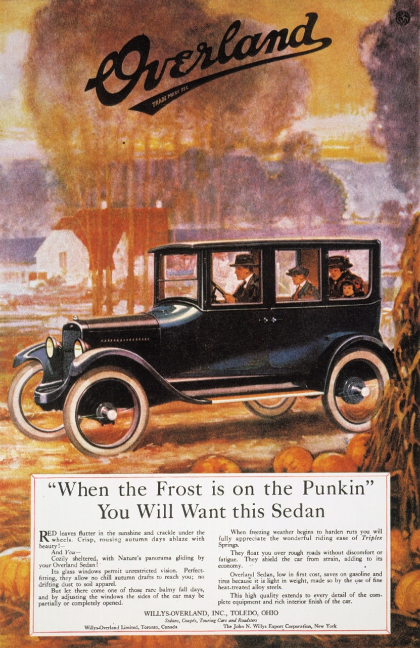 Automobile Ad, 1920. /Nwillys-Overland Automobile Advertisement